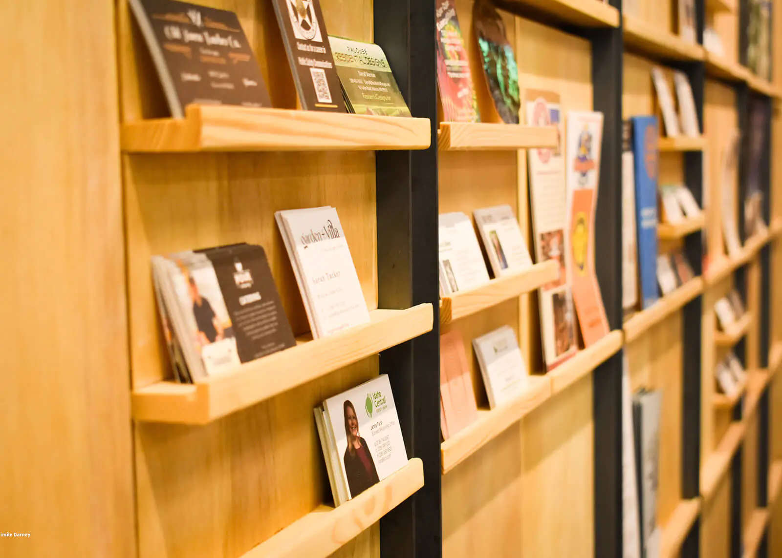Close-up of bookshelf