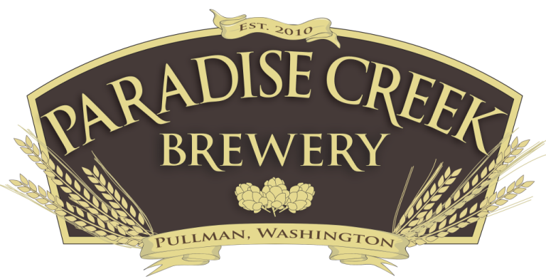 Paradise Creek Brewery Brown Gold and Black White Logo e1665611734205 768x392