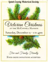 Victorian Christmas at the McConnell Mansion Dec. 13, 1-4pm